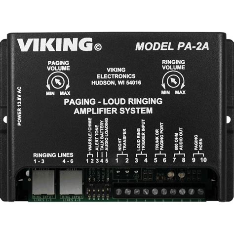 viking pa-30|Viking 30 Watt Paging Amplifier w/ Loud Ringing PA